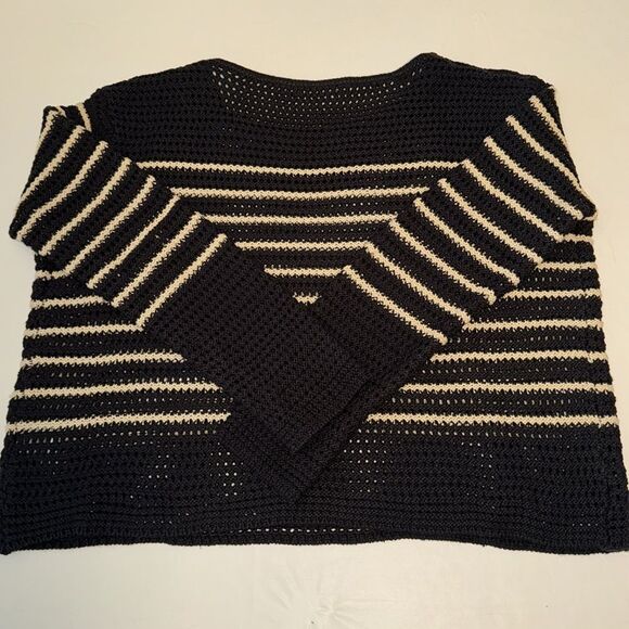 Women’s Mod Ref Open Weave Striped Sweater, Size Small - Picture 4 of 6